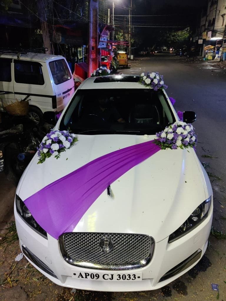 Reception Send-off — luxury wedding car in Hyderabad